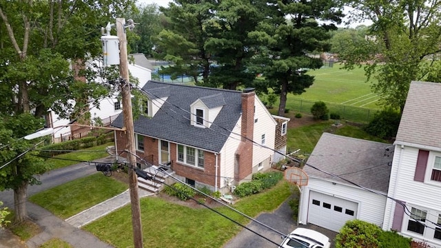 7 Broad St, Belmont, MA 02478 - aerial view of property and surrounding area
