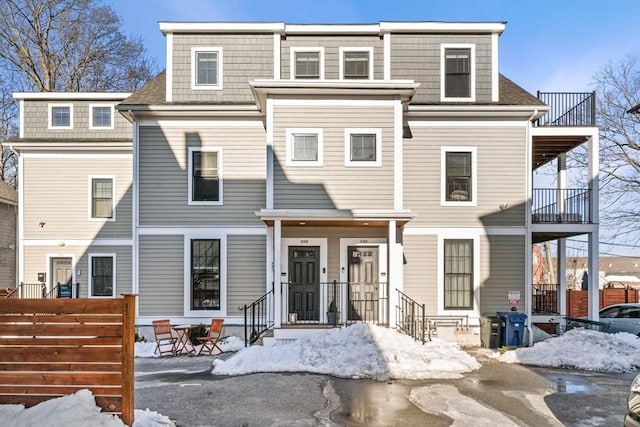 multi unit property with roof with shingles