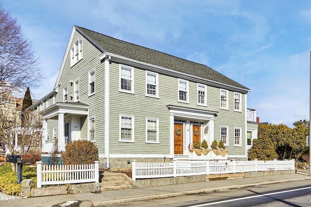 view of colonial inspired home