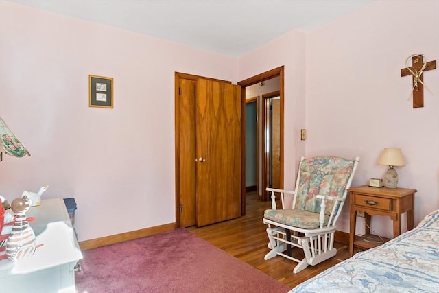 bedroom featuring hardwood / wood-style floors