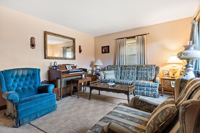 view of carpeted living room