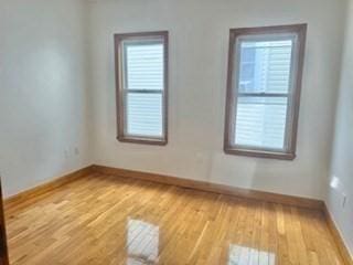 16 Fowler St, Boston, MA 02121 - spare room with baseboards and light wood-style flooring