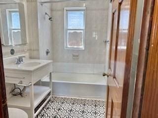 16 Fowler St, Boston, MA 02121 - bathroom with plenty of natural light, bathtub / shower combination, toilet, and vanity