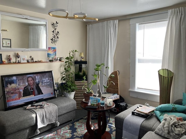 sitting room featuring a healthy amount of sunlight