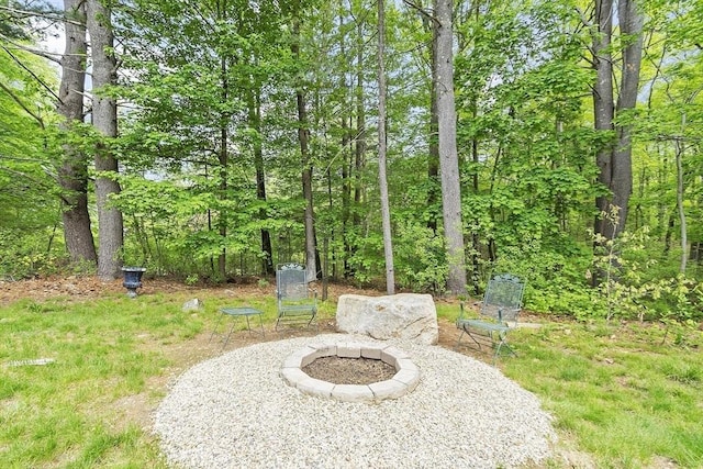 6 Beacon Ct, Acton, MA 01720 - view of yard with an outdoor fire pit
