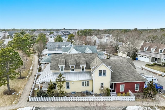 bird's eye view featuring a residential view