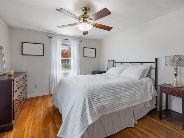 114 Hobart St, Braintree, MA 02184 - bedroom with ceiling fan, baseboards, and light wood-type flooring