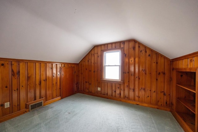 23 Crescent Ave, North Attleboro, MA 02760 - bonus room featuring lofted ceiling, wood walls, and carpet floors