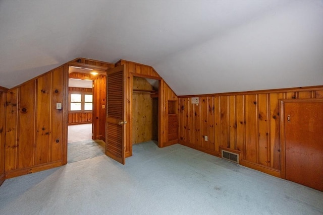 23 Crescent Ave, North Attleboro, MA 02760 - additional living space with carpet flooring, wood walls, and lofted ceiling