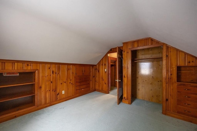 23 Crescent Ave, North Attleboro, MA 02760 - bonus room with vaulted ceiling, light carpet, and wood walls