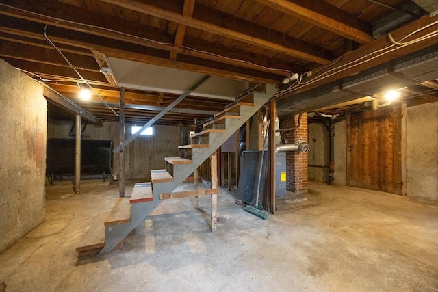 23 Crescent Ave, North Attleboro, MA 02760 - below grade area featuring oil tank, stairs, and heating unit