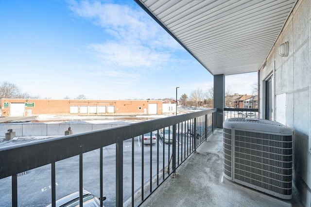 balcony with central air condition unit