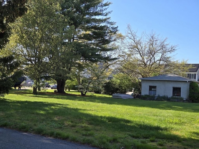 view of grassy yard