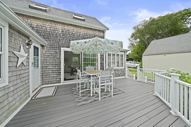 323 N Main St, Cohasset, MA 02025 - deck with outdoor dining space