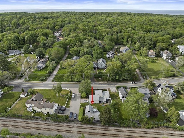 323 N Main St, Cohasset, MA 02025 - aerial view of property and surrounding area with a forest