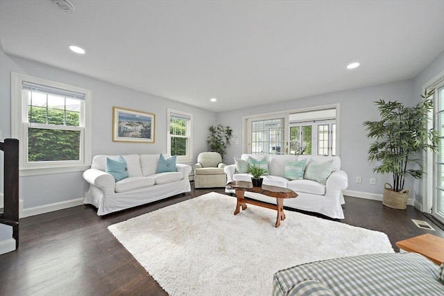 323 N Main St, Cohasset, MA 02025 - living area featuring healthy amount of natural light, baseboards, and recessed lighting