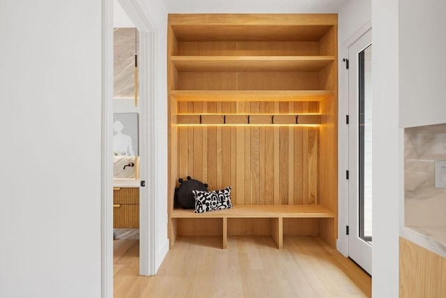 1597 Centre St Unit 2, Newton, MA 02461 - mudroom featuring wood finished floors