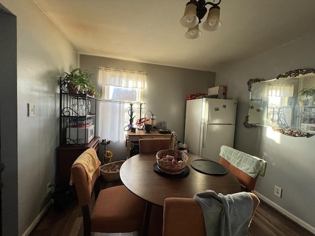 dining room featuring dark hardwood / wood-style floors