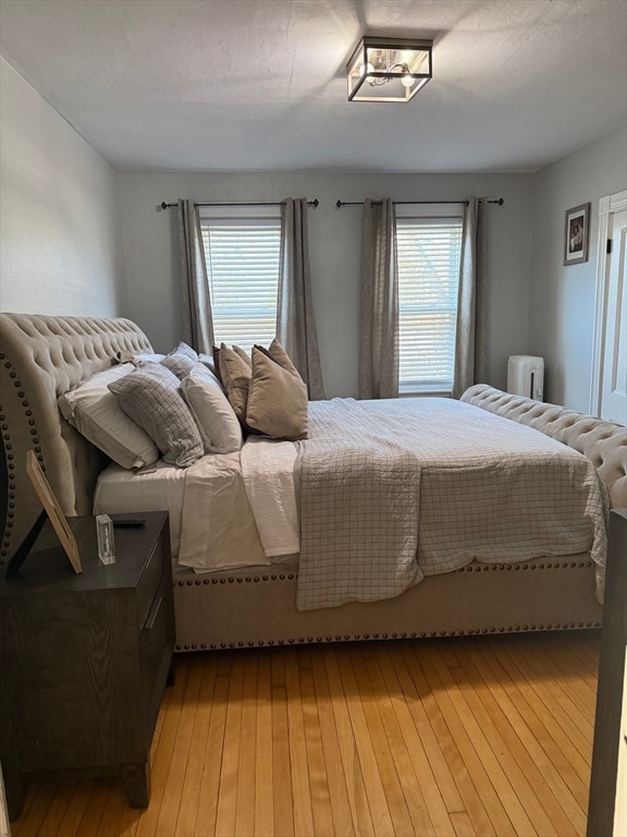 bedroom featuring light hardwood / wood-style floors