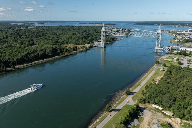18 Ocean Pines Dr Unit A, Bourne, MA 02562 - drone / aerial view of a notable bridge and a nearby body of water