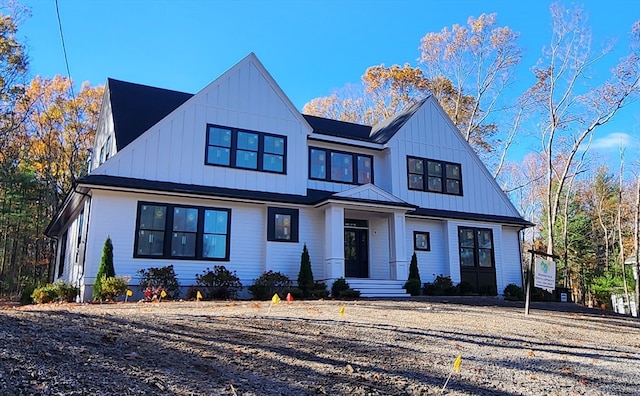 view of modern farmhouse