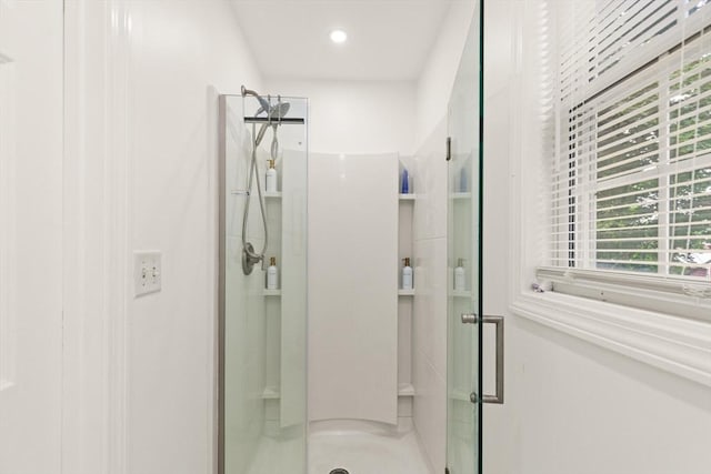15 N St Unit 2, Haverhill, MA 01830 - bathroom with a shower stall and recessed lighting