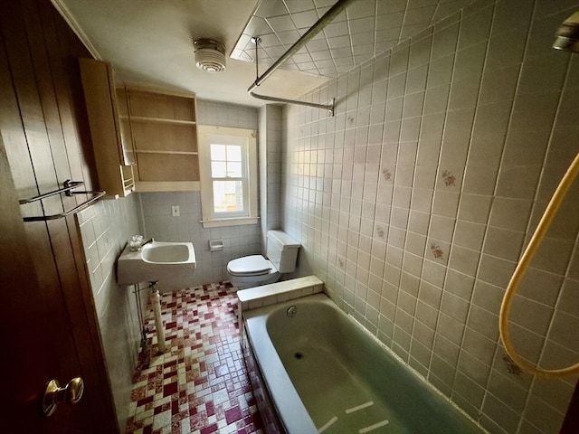 53 Morningside Path, Weymouth, MA 02189 - bathroom featuring tile walls and bathing tub / shower combination