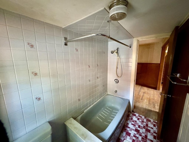 53 Morningside Path, Weymouth, MA 02189 - bathroom with shower / bath combination and tile walls