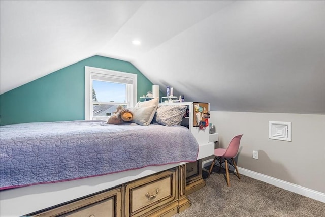21 Hale St Unit 21, Newton, MA 02464 - carpeted bedroom featuring lofted ceiling and baseboards