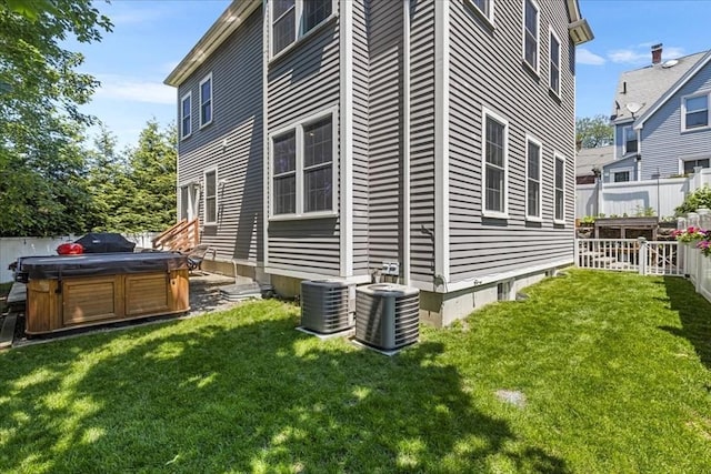 21 Hale St Unit 21, Newton, MA 02464 - view of side of property featuring a hot tub and a central air condition unit