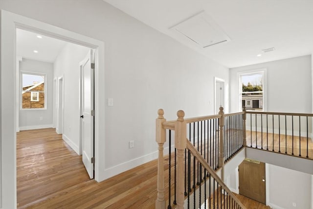 hallway featuring light hardwood / wood-style flooring