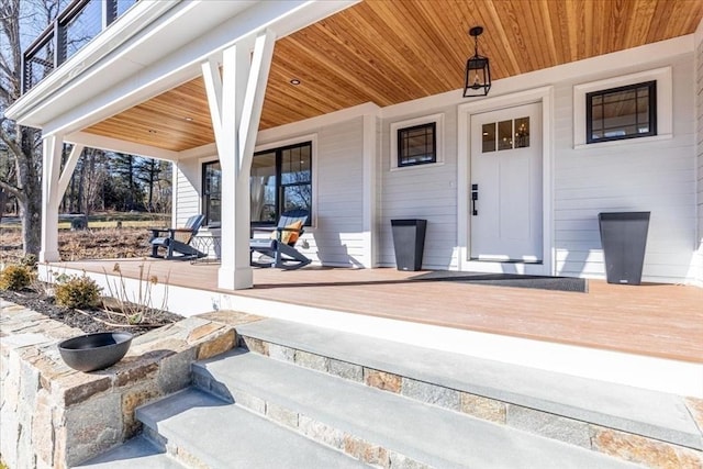 view of patio with covered porch