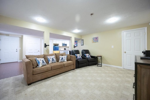 22 Hartley Ave, Brockton, MA 02302 - living room with baseboards and light colored carpet