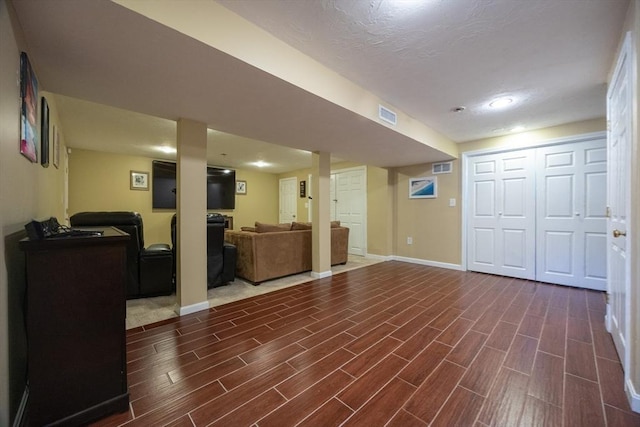 22 Hartley Ave, Brockton, MA 02302 - finished basement with dark wood finished floors and recessed lighting