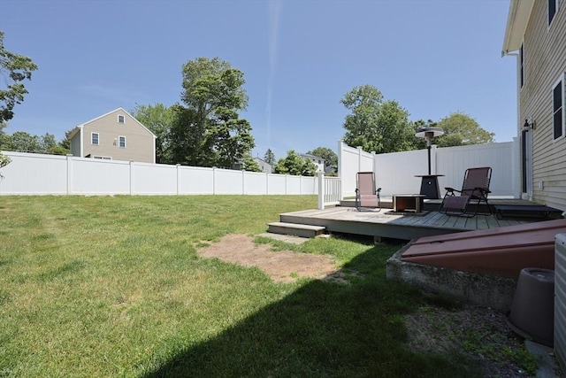 22 Hartley Ave, Brockton, MA 02302 - view of yard with a wooden deck