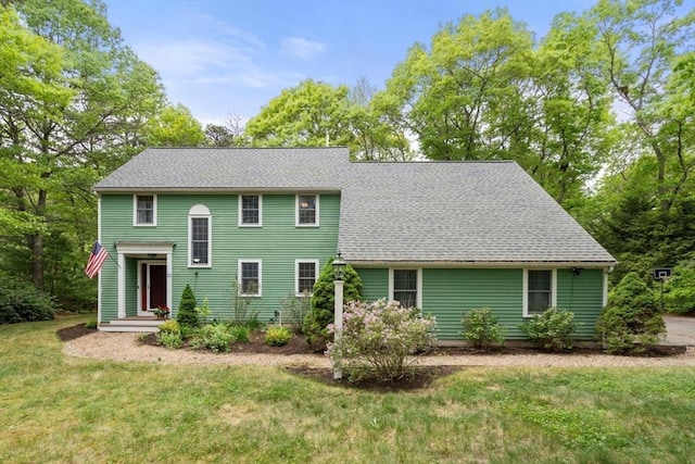 21 Autumn Ln, Marion, MA 02738 - rear view of house featuring a yard and a shingled roof