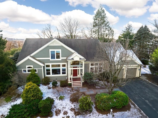 view of front of home featuring a garage