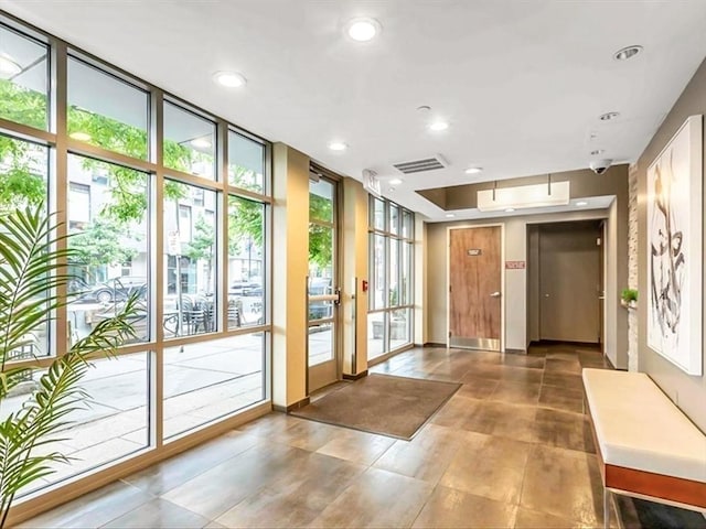 community lobby featuring visible vents
