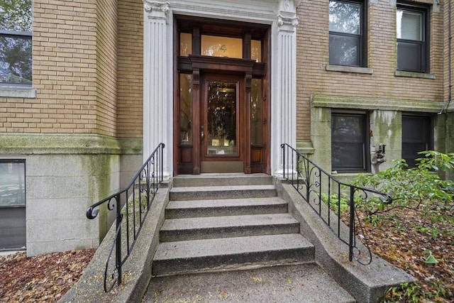 4 Fairbanks Unit 2, Brookline, MA 02446 - view of exterior entry featuring brick siding