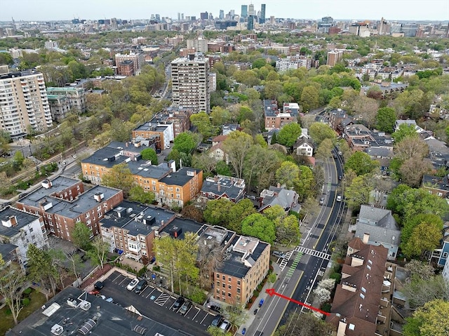 4 Fairbanks Unit 2, Brookline, MA 02446 - bird's eye view featuring a city view
