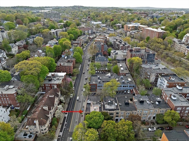 4 Fairbanks Unit 2, Brookline, MA 02446 - birds eye view of property featuring a city view