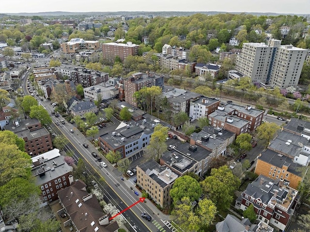 4 Fairbanks Unit 2, Brookline, MA 02446 - birds eye view of property featuring a city view