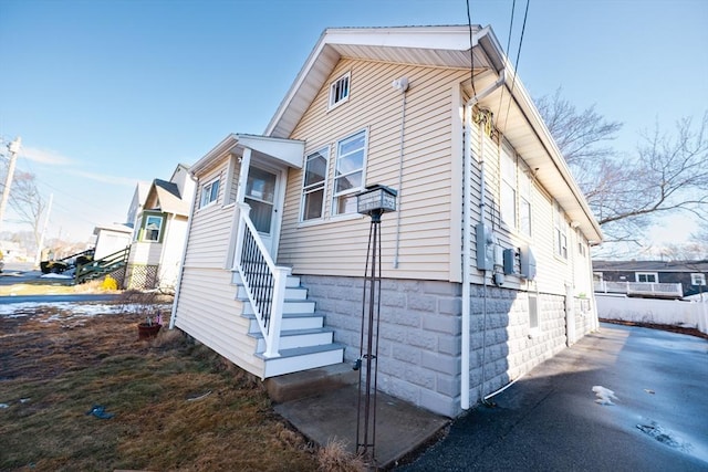 view of side of property