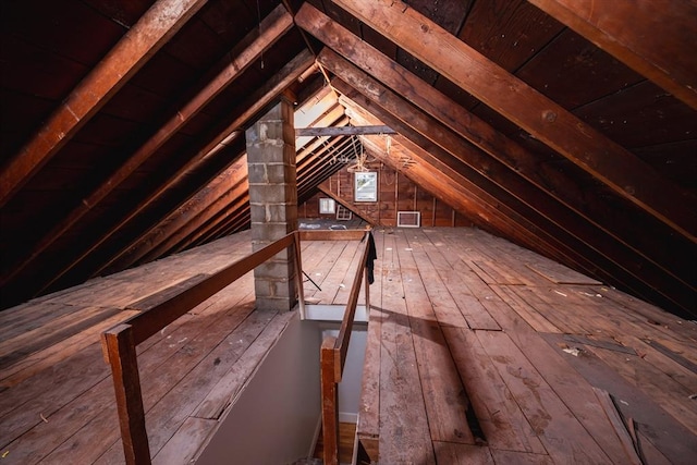 view of attic