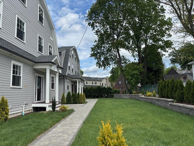 view of grassy yard