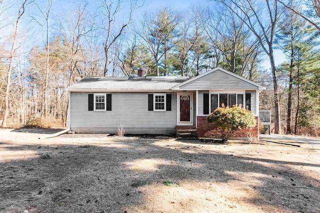 view of front of property featuring entry steps