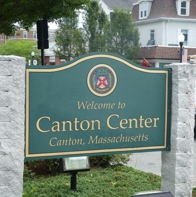 view of community sign