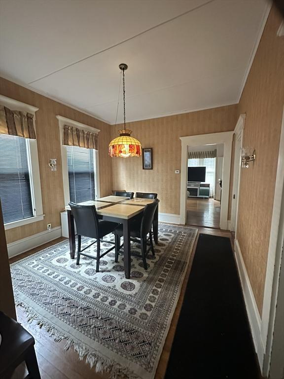 29 Arch, New Bedford, MA 02740 - dining area with crown molding and wood finished floors
