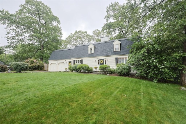 10 Victoria Cir, Norwood, MA 02062 - dutch colonial with a garage, a front yard, and a chimney
