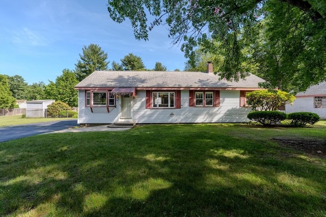 10 Primrose Rd, Billerica, MA 01821 - single story home featuring a chimney and entry steps